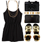 stay gold : A fashion look from August 2013 featuring Monki rompers, ASOS sandals and Prada wallets. Browse and shop related looks.
