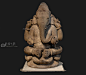 印度教甘尼萨雕塑，大象神，石膏像雕像青铜像 - 雕塑3d模型 3dsnail模型网