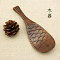 木製生活 创意木质鱼形饭勺 日式饭勺 和风餐具@北坤人素材