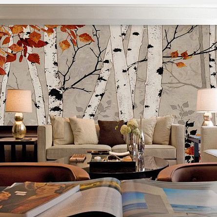 大型壁画 影视电视墙沙发墙墙纸 手绘抽象...