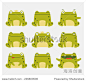 Emotional cute frogs. Cartoon character.-动物/野生生物,艺术-海洛创意（HelloRF） - 站酷旗下品牌 - Shutterstock中国独家合作伙伴