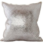 Add a touch of silver with metallic leather pillows