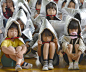 Japan -Earthquake drills at elementary school