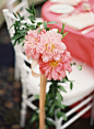 Wedding #ChairDecor | Peony Garland - SO Perfect! | Photo: LaniElias.com