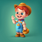 Farm Boy, Yalin Shao : I designed a character for a mobile game of FunPlus< family farm seaside>.