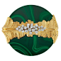 Gold, Malachite and Diamond Brooch