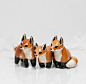 Fox Figurine OOAK Handmade Polymer Clay by RamalamaCreatures, $30.00: 