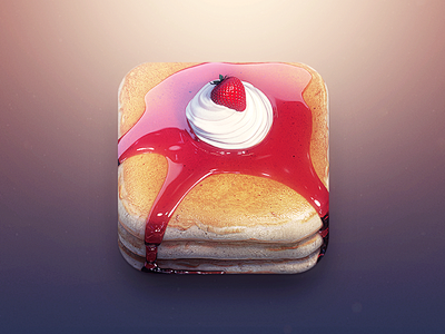 Pancakes App Icon #采...