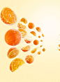 水珠 水果素材 橙汁 橙子 采集者@两秒视觉