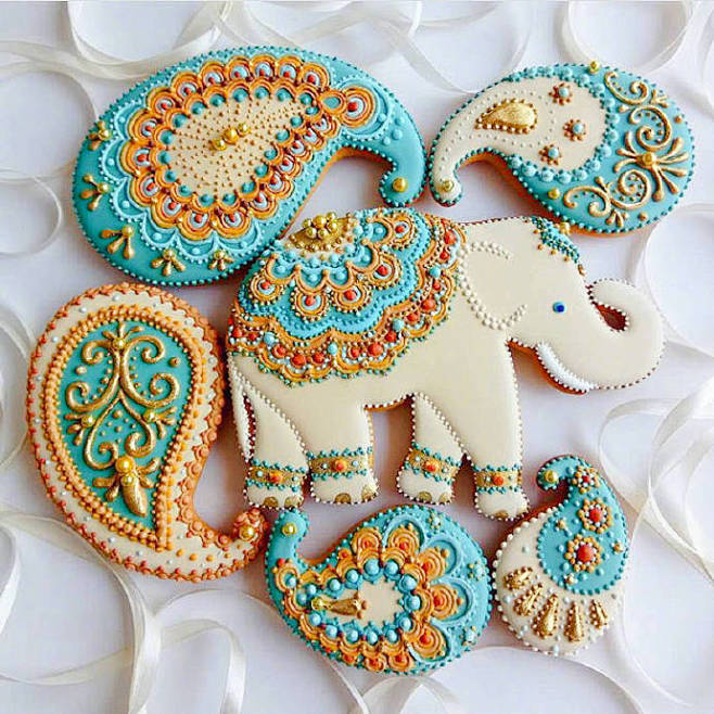 来自于莫斯科的甜品师做的糖霜饼干，太美。...