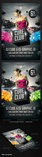 Cube Club Flyer #infographics #editorial #graphic #design #page #layout #poster #flyer