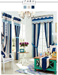 高档英伦红白蓝时尚竖条纹雪尼尔绒客厅阳台卧室定制遮光成品窗帘-淘宝网