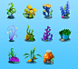Some cartoon characters and aquatic plants on Behance