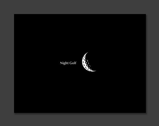 Night Golf的logo，月亮和高...