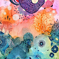 充满梦幻色彩，你的笔下有一个春天的宇宙。

by Yellena James#手帐素材插画手绘##艺术秀# ​ ​​​​