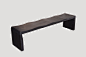 Triple Burnt Wave Bench TBW - Andrianna Shamaris :   View the Entire Collection DIMENSIONS 72” long x 15″ wide x 17″ high. Custom sizes available. Please inquire. COLORS Shown: Burnt black. Custom stains available. Please inquire. DESCRIPTION The teak wav