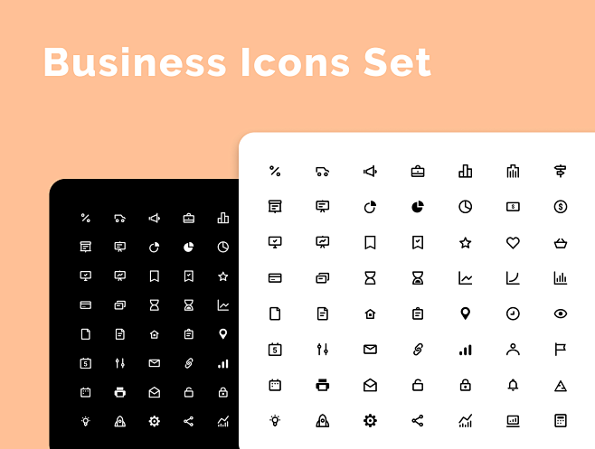 Business Icons Set简约...
