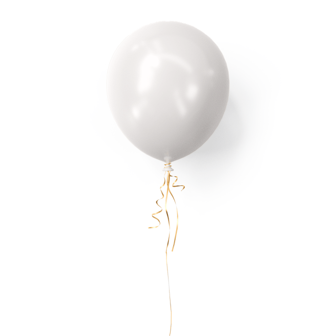 3D情人节白色气球节日元素