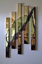 ~~Glass Mosaic Divine Rod grouping featuring fused glass elements ~ Flowing Waters by Robin Evans~~