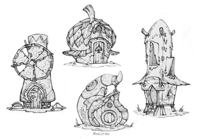 Houses sketches, Cha...