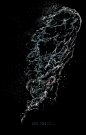 水花溅落各种形状水雾水滴液体海报合成水元素：