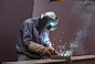 Welding worker