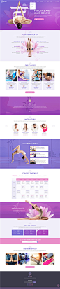瑜伽健身舞蹈健康运动网站网页UI app手机界面PSD设计元素  (1)