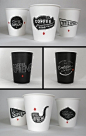 ::: HARDHAT DESIGN / COFFEE SUPREME REBRAND / TAKEOUT CUPS ::: in Calligraphy / typography : ::: HARDHAT DESIGN / COFFEE SUPREME REBRAND / TAKEOUT CUPS :::