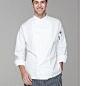 2015 Restaurant Hotel Kitchen Chef Coats Jackets Uniform French Dropping Shoulder  White Color Long Sleeves