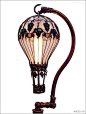 分享一组巴洛克风格热气球琉璃壁灯设计 ... 来自设计史诗 - 微博