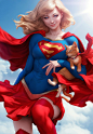Supergirl and Streaky by Artgerm