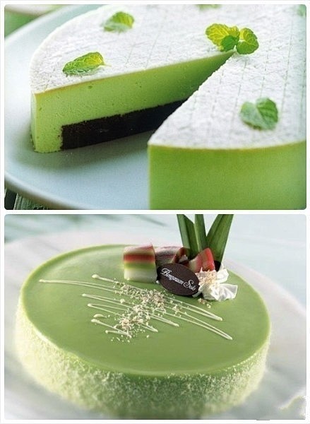 抹茶绿蛋糕~