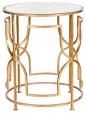 Worlds Away Lenora Side Table-Available in Two Different Colors, Gold Leaf contemporary side tables and accent tables