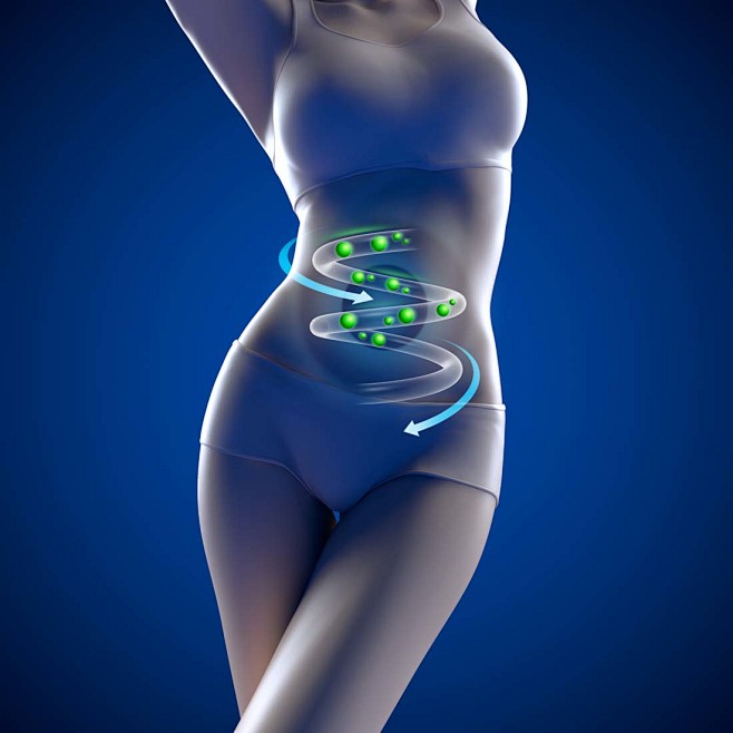 创意女性肠道减肥广告高清图片