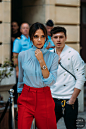 Victoria and Brooklyn Beckham at Dior Men SS19