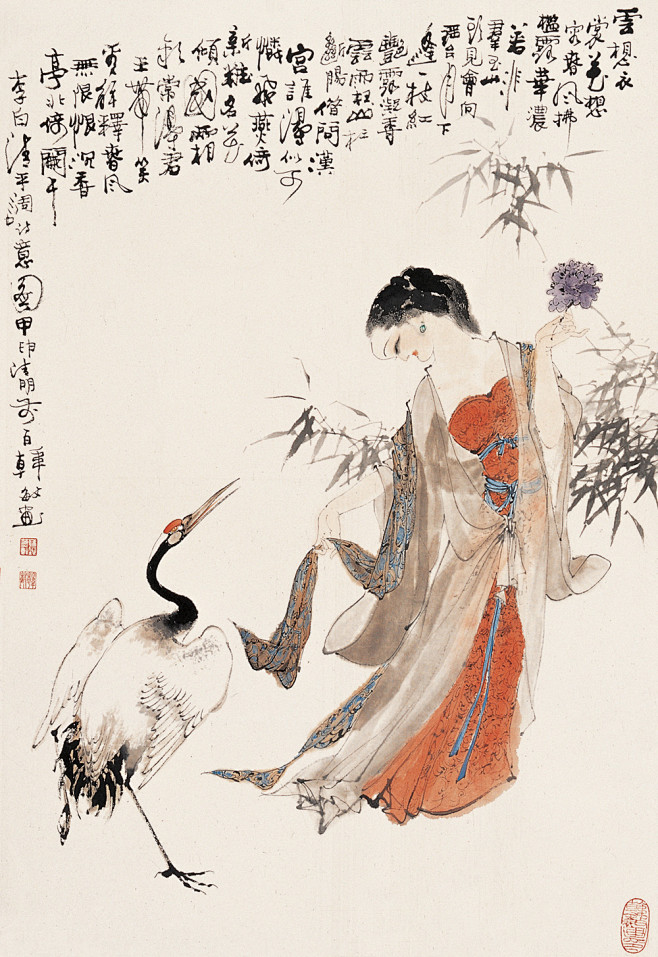 李白《清平调三首》
云想衣裳花想容，春风...