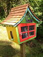 Dr. Seuss style Little Free Library in College Park, GA. I LOVE this one!: 