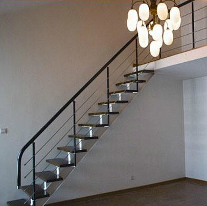 室内阁楼钢制楼梯设计效果图片