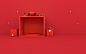 礼盒红色狂欢背景背景1920x1200