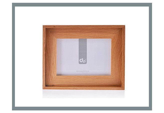 dp+ 简约木质相框欧式现代相架照片框桌...