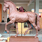 动物马泥塑 定做大型泥塑模型玻璃钢树脂铸铜雕塑 城市园林雕塑-tmall.com天猫