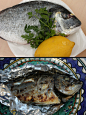 海鲷,格子烤肉,红海鲷,gilthead bream,垂直画幅,无人,填塞料,膳食,海产,海鱼