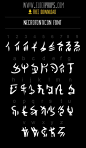 Necrofonticon : Juan Carlos Porcel at Elder Props is on a roll.  He not only brings us the very cool Necrofonticon fantasy font , but his hand-drawn recreat...