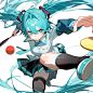 ✨✨初音打上了乒乓球!✨