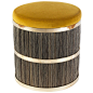Thing 2 Stool with Brass, Horse Hair and Velvet or COM For Sale at 1stdibs