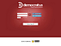 democratus网站登录界面设计，来源自黄蜂网http://woofeng.cn/webcut/