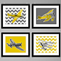 Airplane prints for boy bedroom  remake in red white and navy blue: 