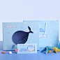 海洋梦卡通礼盒母婴婴童服饰包装盒 PVC透明礼品盒满月生日纸盒