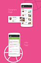 Dribbble app for android - Redesign : Concept of the famous design social network  Dribbble, the concept was designed with a clear and attractive design that allows its users to easily access and manage their Dribbble account; the colors and design are dr