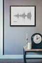 Personalised Favourite Song Lyric Soundwave Print